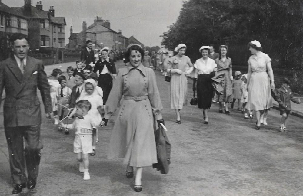 Walking day Orrell 1950's