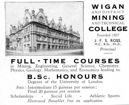Advert for Wigan Tech.