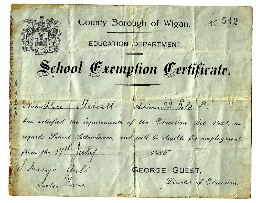 School Exemption Certificate