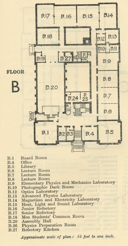 Wigan Mining and Technical College Ground floor plan 1941