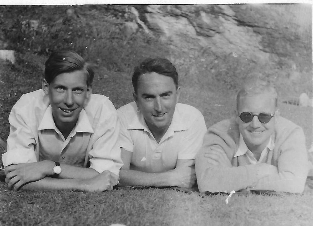 Peter Peacock, Dacre Brown, and Roy Robinson. Switzerland 1953