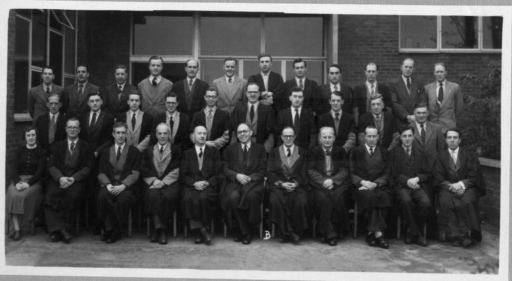 Staff photo. Masters and backroom staff 1956
