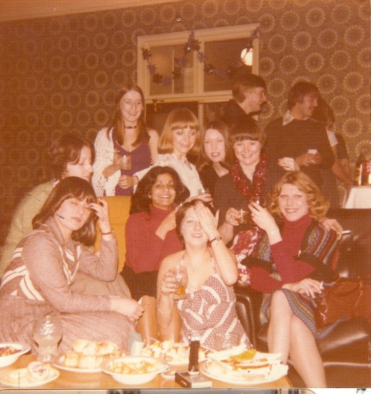 Christmas day party in nurses sitting room 1977