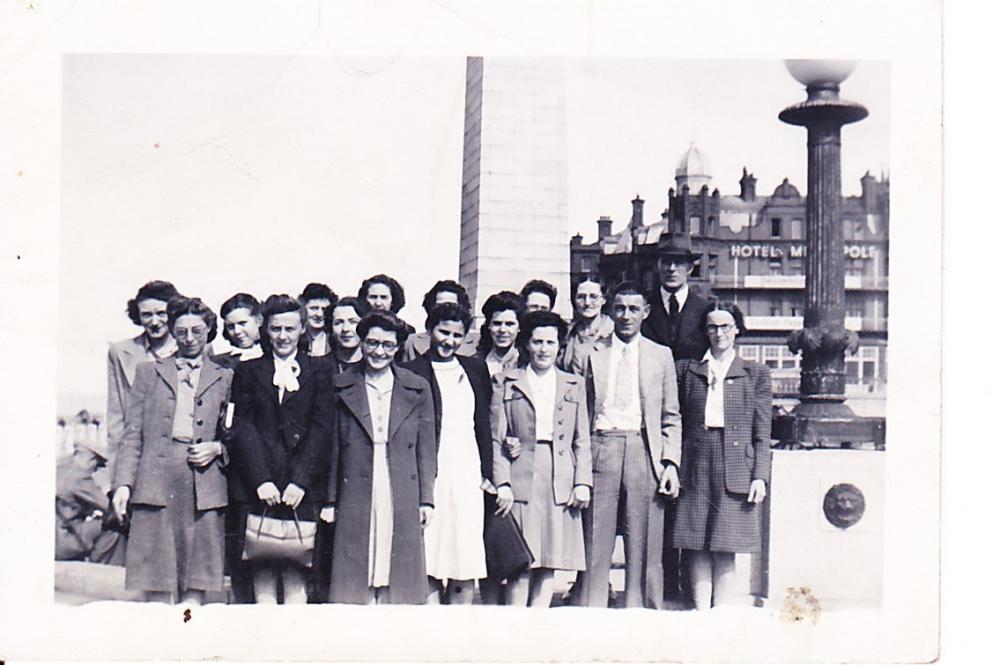Sovereign Toffee Works - Works outing Blackpool approx 1940's