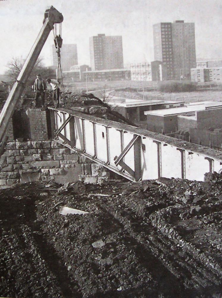 Pemberton loop line bridge demolition 1971 Poolstock Lane.
