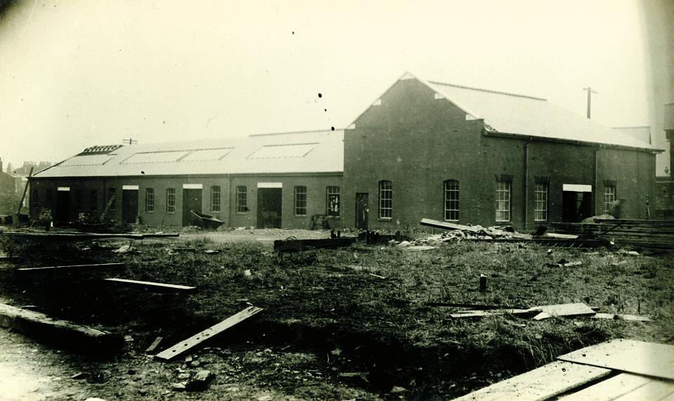 Construction of Frog Lane Refuse Plant, 1930s.