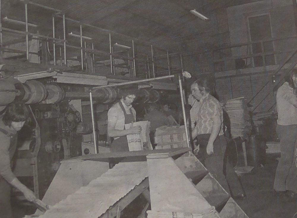 Wigan Observer Crabtree printing press at Woods street. 1970-80