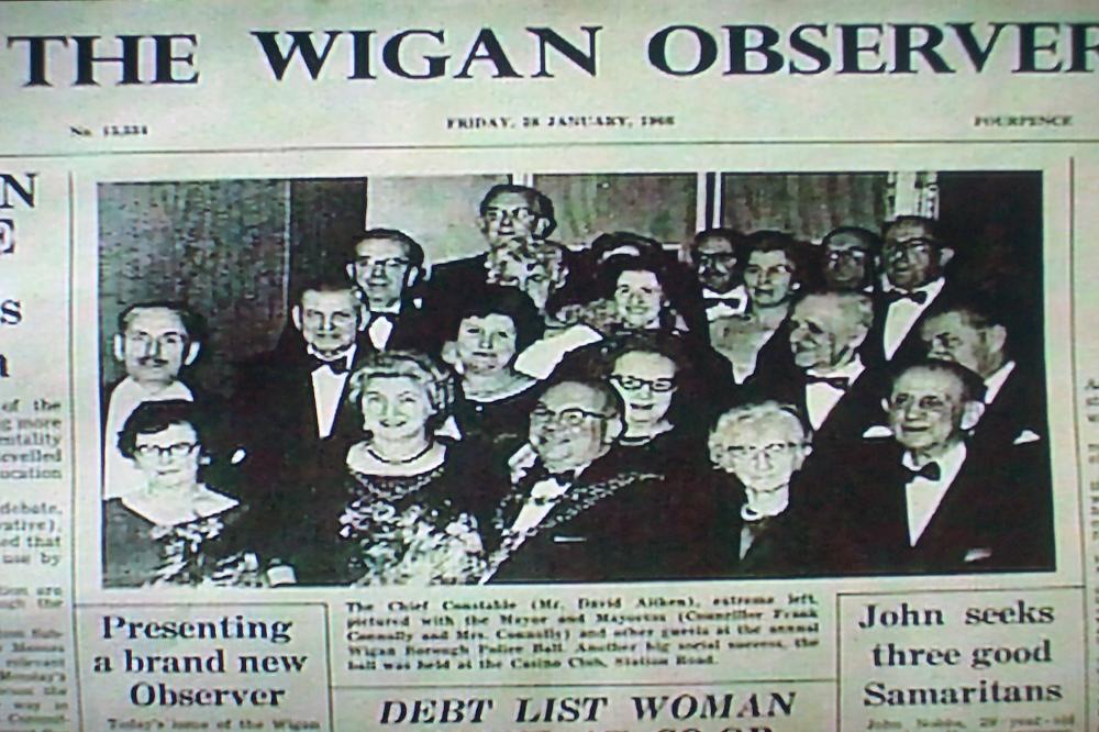 Wigan Observer printed by the new web-offset press 1966.