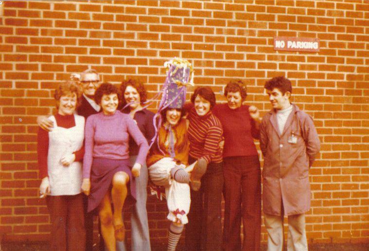 Staff at Plessey's in Lamberhead, 1975.