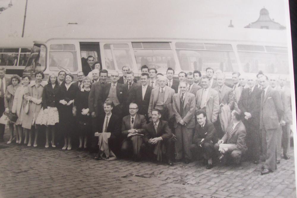 Wigan Observer Staff Annual Outing At Wigan Market Square 1960s