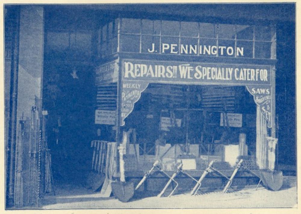 J.PENNINGTON'S COLLIERS and CONTRACTORS TOOLS SHOP 1908 1908