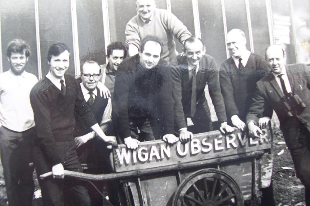 Wigan Observer staff at Woods Street 1967