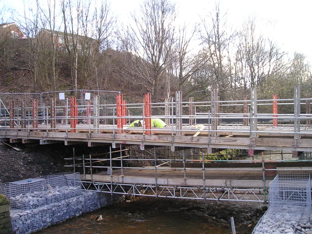 Footbridge under construction. 10-02-10.