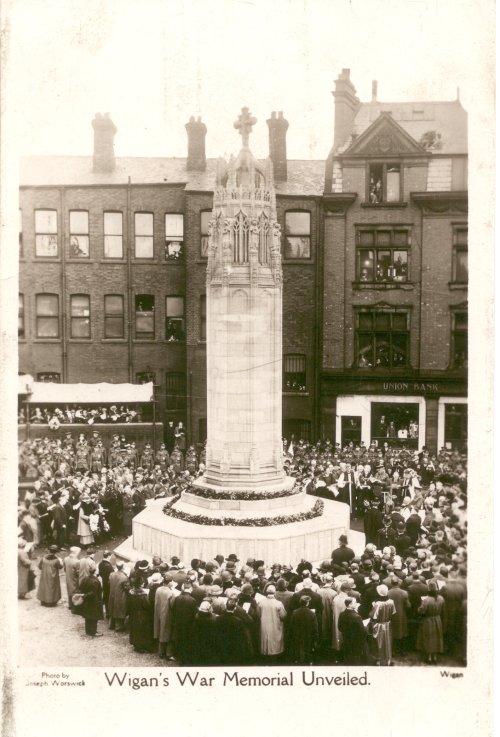 Wigan War Memorial Unveiled.