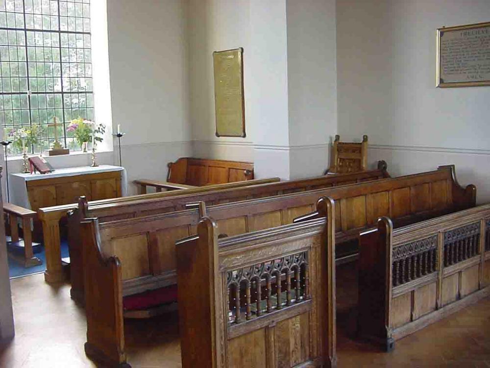 Pews from the Paley and Austin building now in St Mary's Hale