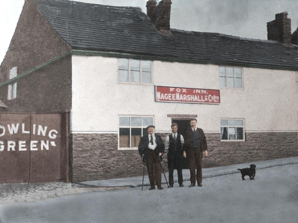 Fox Inn at Roby Mill - colourised