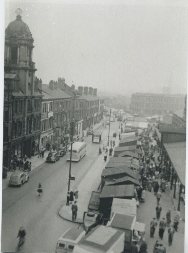 Market street and Market stalsl 1940's