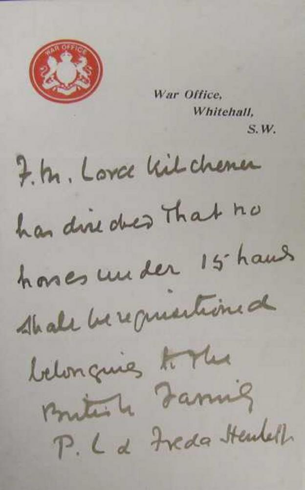 Letter from Lord Kitchener