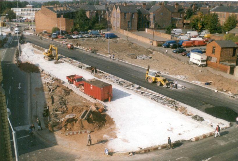 Road construction, Northway.