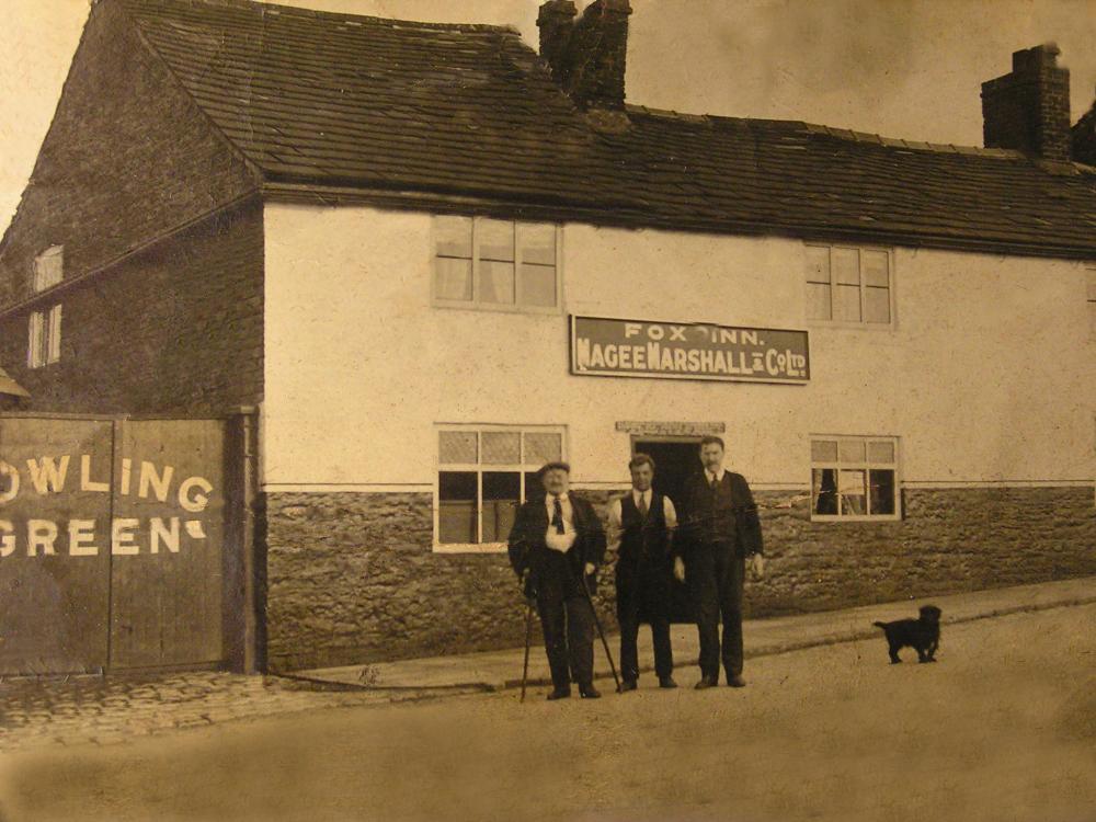 Outside The Fox Inn, Roby Mill