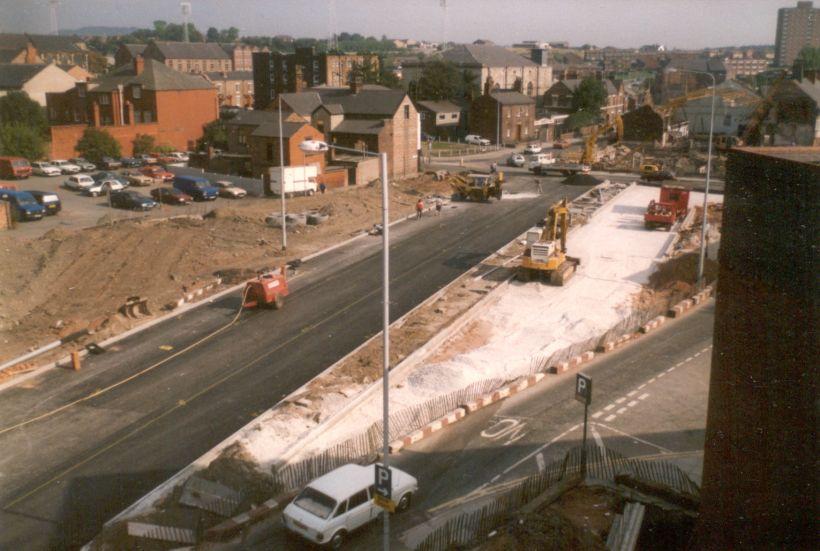 Road construction, Northway.