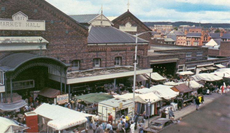 Postcard of Market Hall.