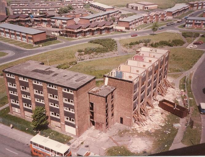 This is the same block of maisonettes, being demolished, which Paul Green has submitted a photo of, it was actually Blake close.