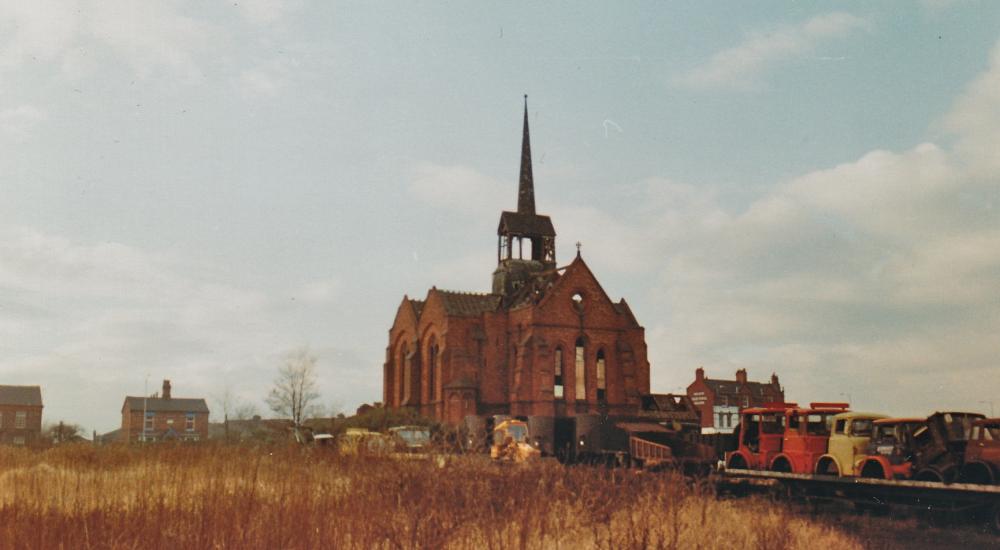 Godfrey Jones's pictures of the demolition of the old St Mary's church in 1978