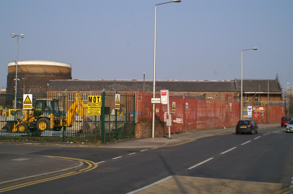 The changing scene - former Council Depot and Morgue, and gasometer