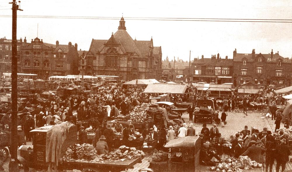 MARKET SQUARE Outdoor Market,1920's