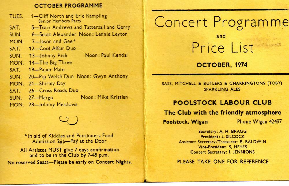 concert programme