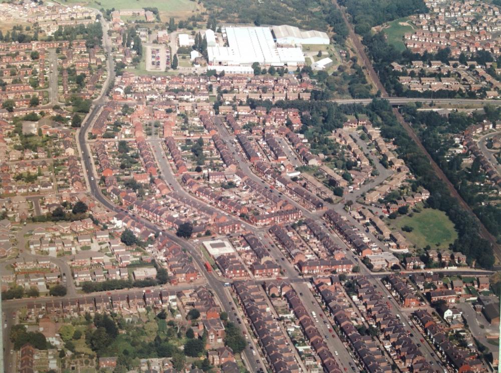 Aerial photograph of the Beech Hill area.