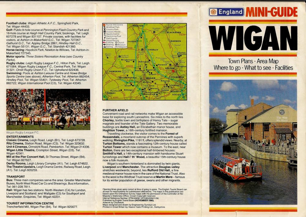 Mini guide to Wigan- cover & back page.