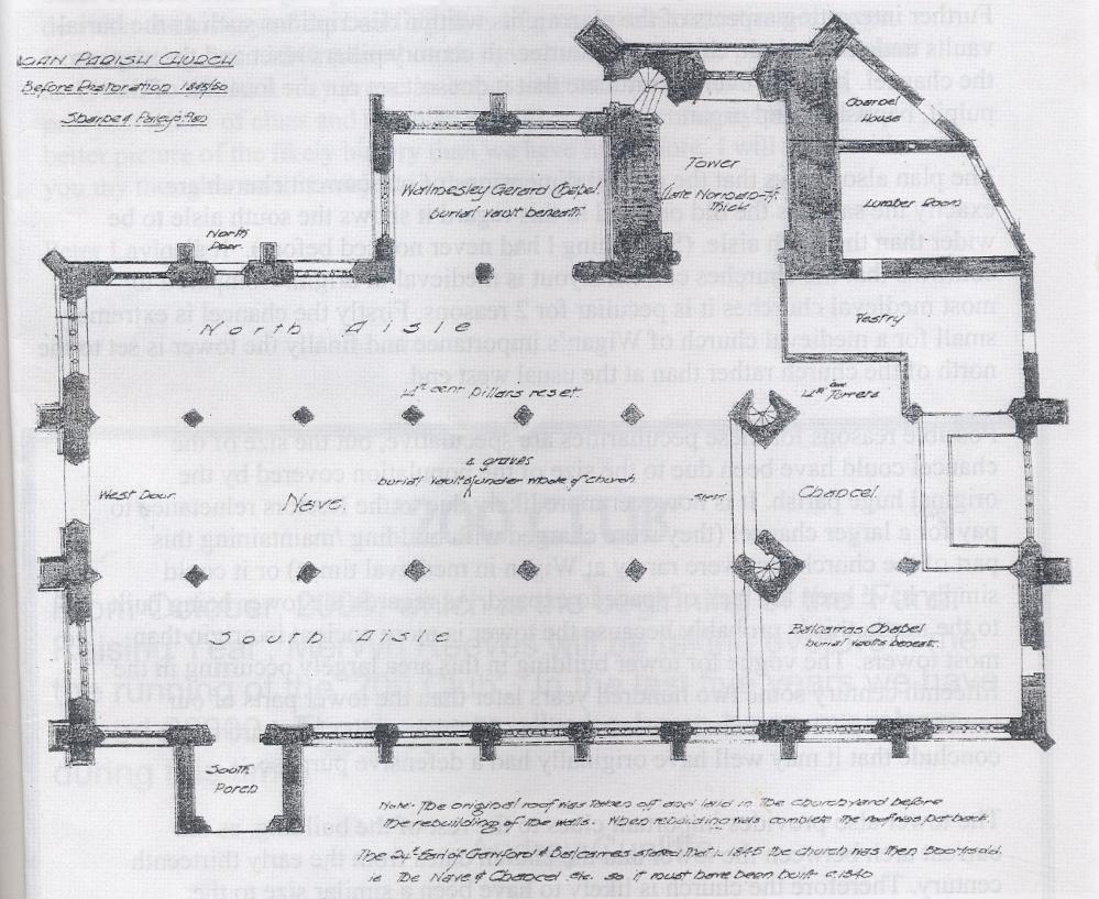 Plan of the church pre 1845