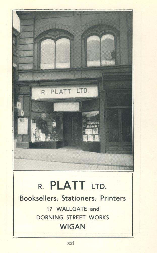 R.PLATT advert 1934