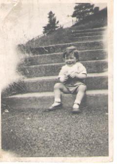 On the steps in Bottling Wood, 1944/45