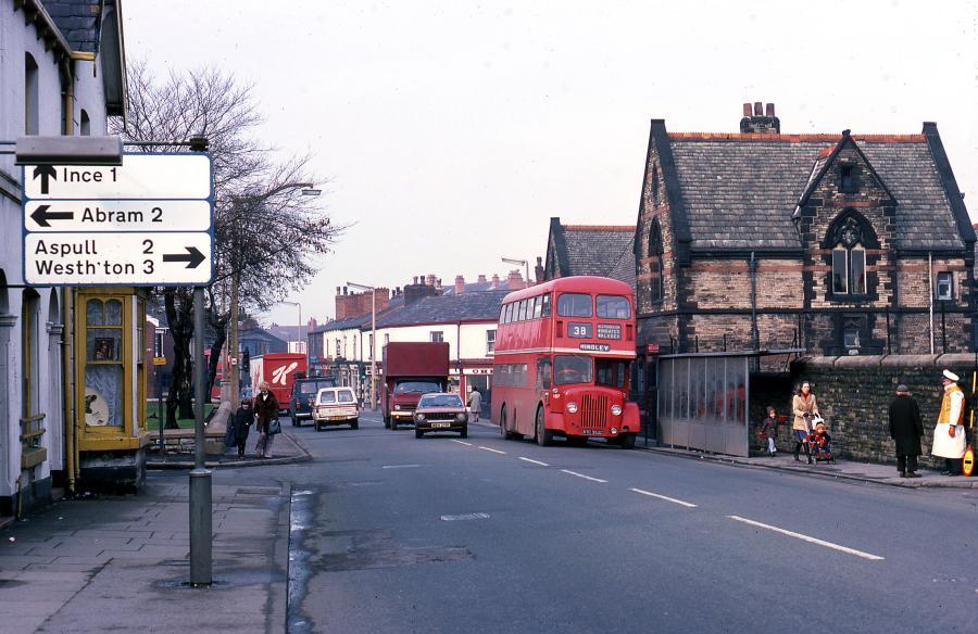 Hindley, towards Wigan, February 1977.