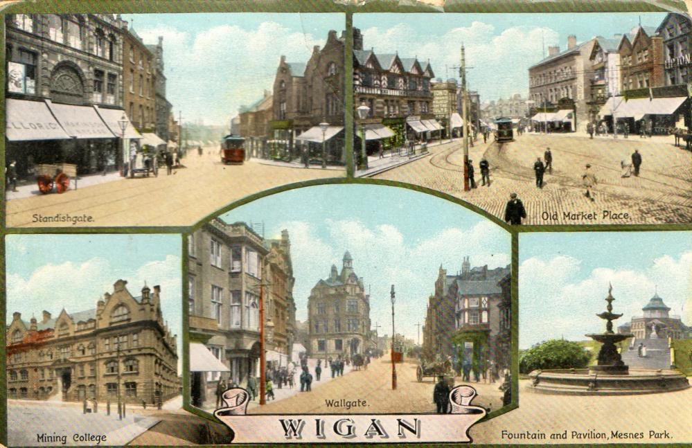 Wigan Views - 5 postcard scenes