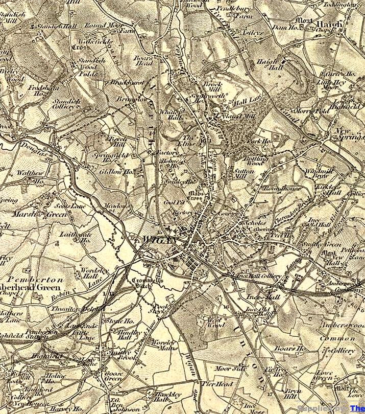 Wigan 1843 OS Map