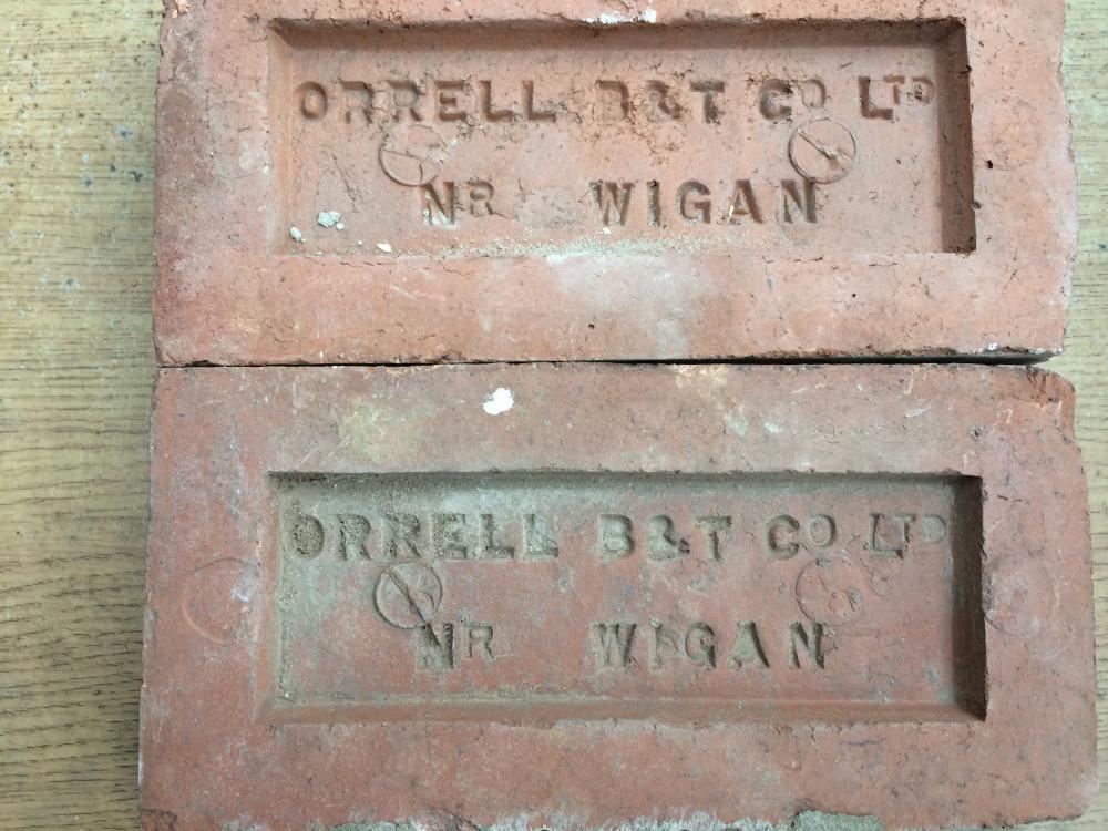 Bricks made in Orrell B&T Co Ltd Nr Wigan