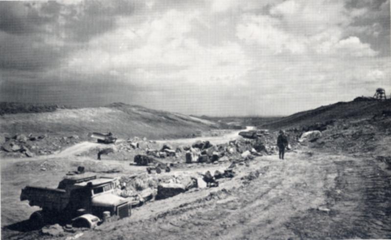 Construction of the M6 motorway at Windy Harbour