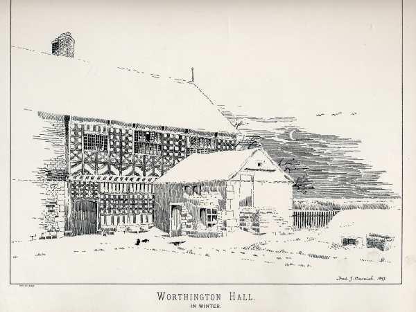Old Print WORTHINGTON HALL