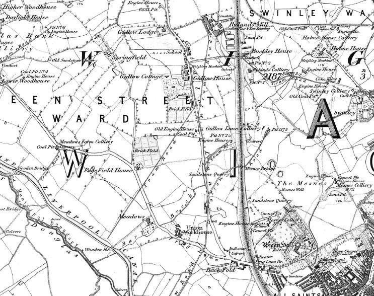 6 inch Map - Wigan Late 1840s