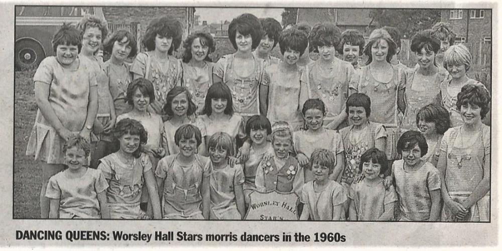 Worsley Hall Morris dancers - 1960s press Pic
