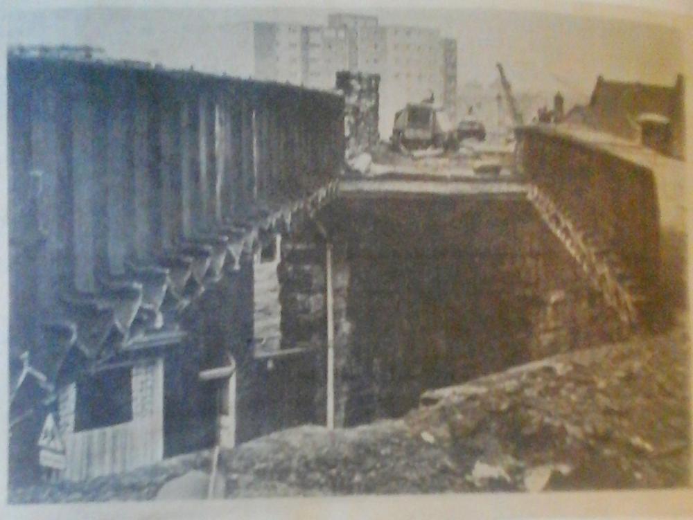 Demolition of railway bridge