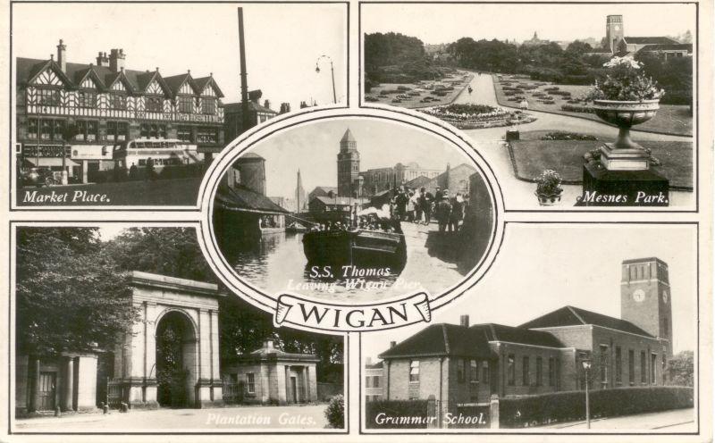 Wigan postcard. 1953.
