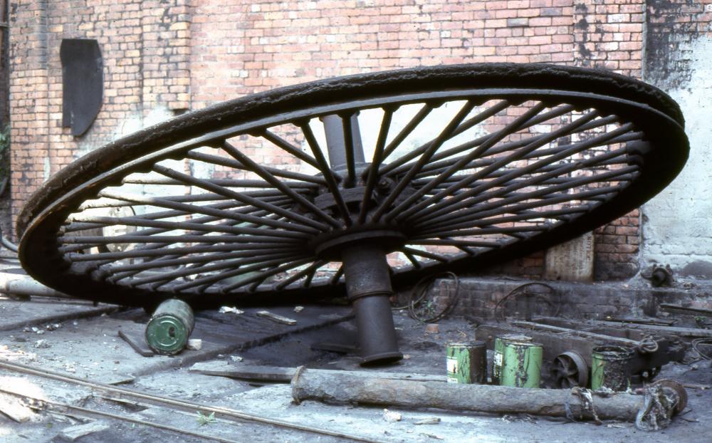 Bickershaw Colliery.  Upcast Shaft Wheel.
