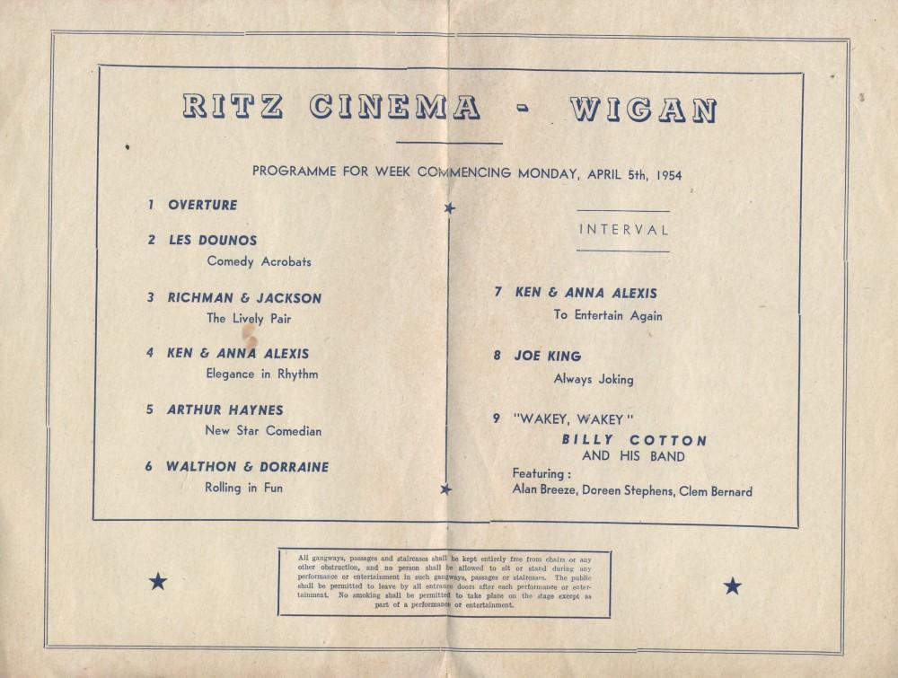 Programme  1954 Inside