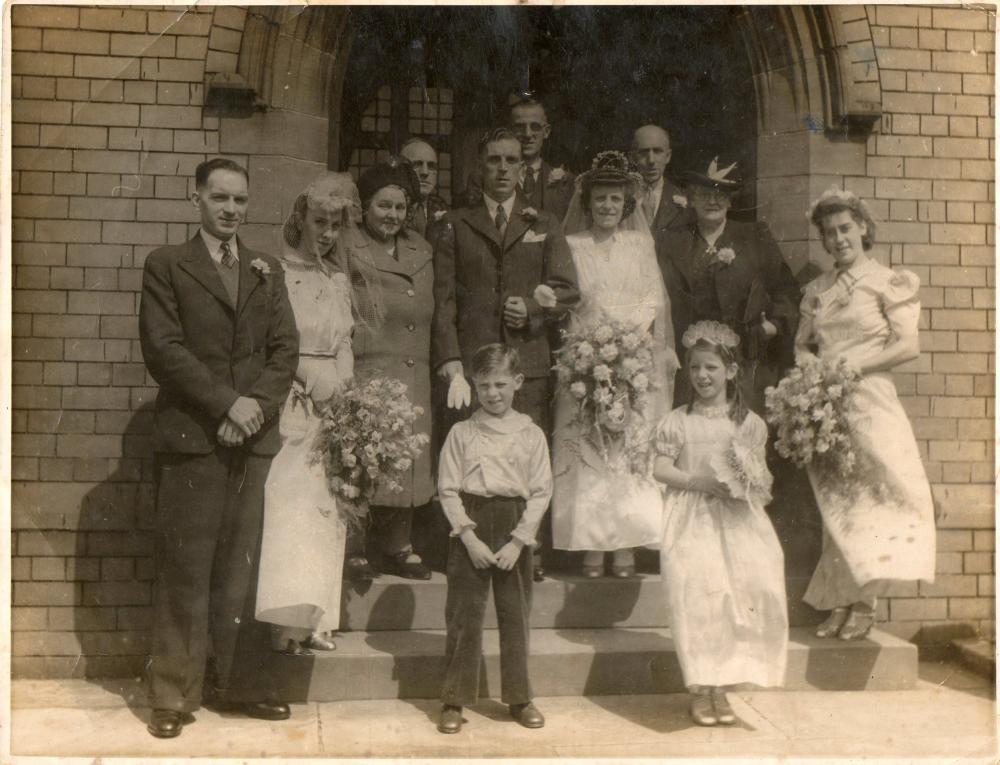 Roland Bishop's wedding to Margaret Atherton c1949