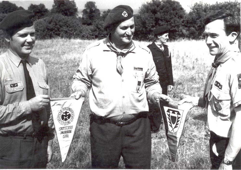 Three big chiefs of boy scouts